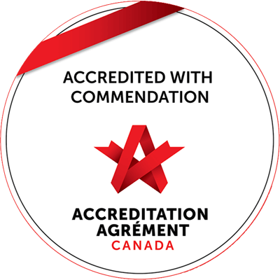 HHHS Accredited with Commendation accreditation canada seal