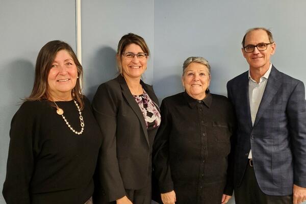 Pictured from left to right: Irene Odell-HHHS Board Vice Chair, Veronica Nelson- HHHS President & CEO, Liz Danielsen- HHHS Board Director, and Dr. Keith Hay – HHHS Chief of Staff