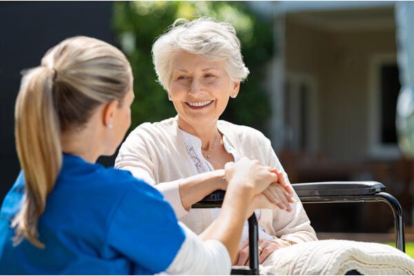 Nurse Takes Care of Patient