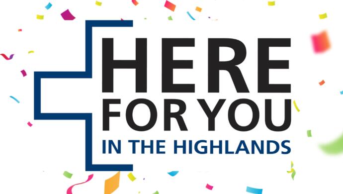 Here for You in the Highlands with confetti