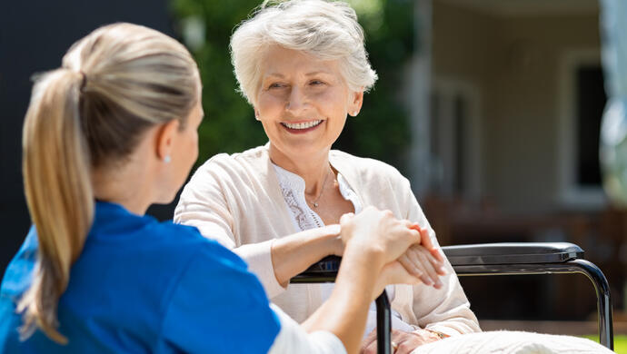 Nurse Takes Care of Patient