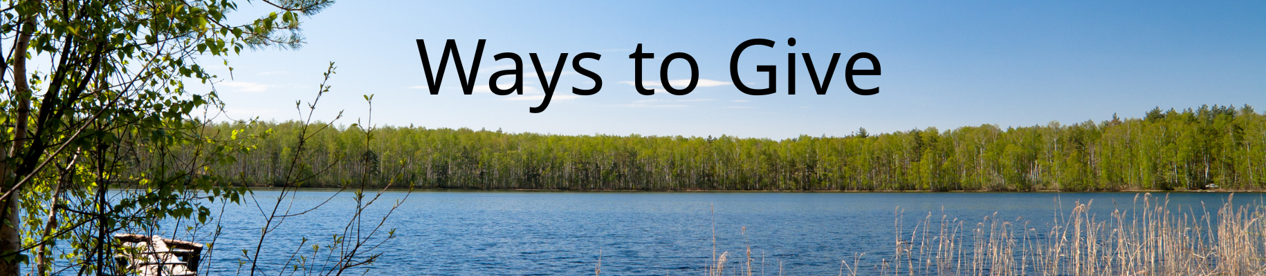 Ways to give over image of lake