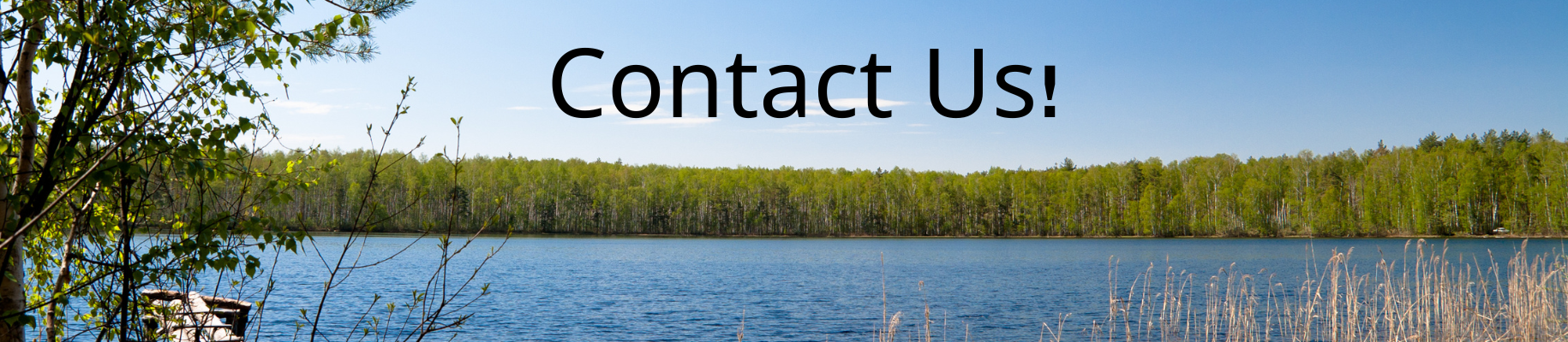 contact us over landscape of lake